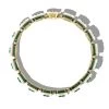 18k Yellow Gold Volley Llama Ceramic Green Emerald Tennis Bracelet