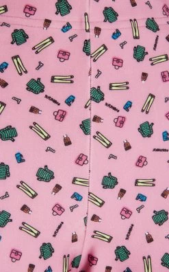 Printed Fleece Stirrup Pants