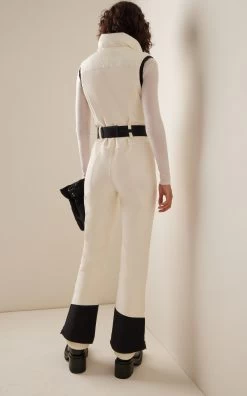 Three-Layer Fleece Ski Suit -Lady Fashion Store moncler grenoble white knitwear clothing ensemble 2 2