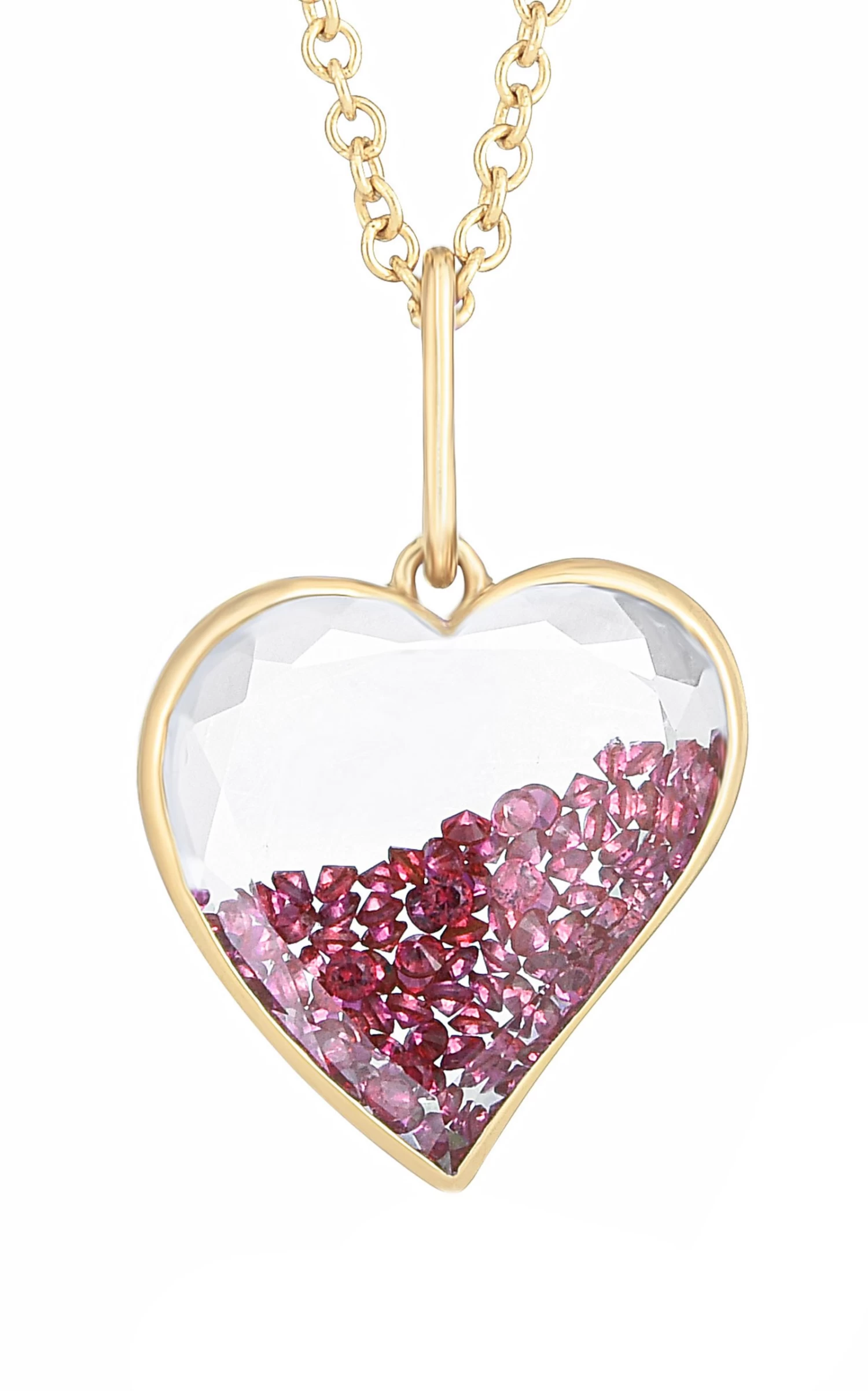 Afago 18K Yellow Gold Ruby Necklace 3 Afago 18K Yellow Gold Ruby Necklace