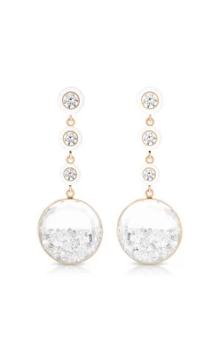 18K Rose Gold Triple Drop Diamond Earrings