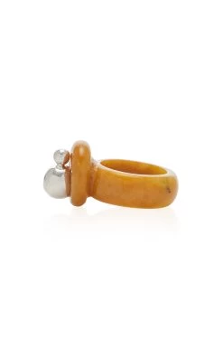 Lunation Topaz, Jade Ring -Lady Fashion Store mounser yellow lunation natural gemstone rings 2