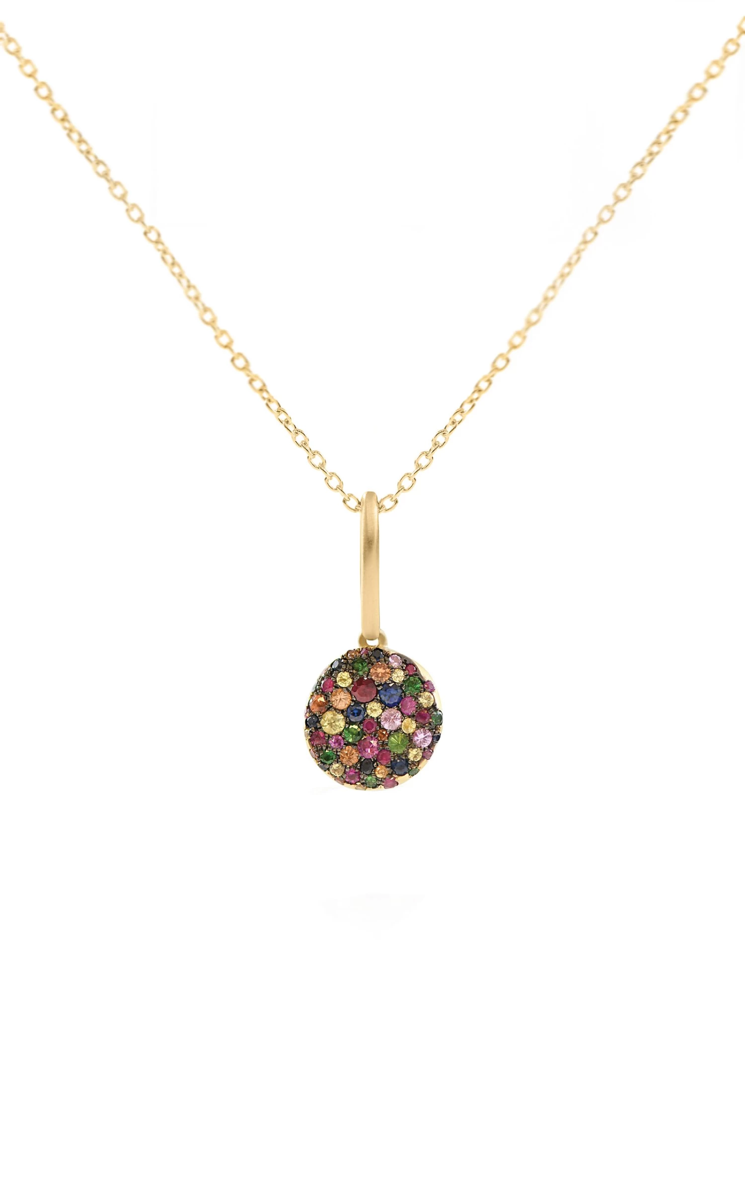 Baby Malak 18k Gold Sapphire Bonbon Necklace 3 Baby Malak 18k Gold Sapphire Bonbon Necklace