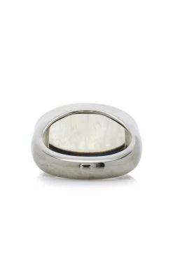 Single Elliptic Sterling Silver Moonstone Ring -Lady Fashion Store nak armstrong white single elliptic ring 3