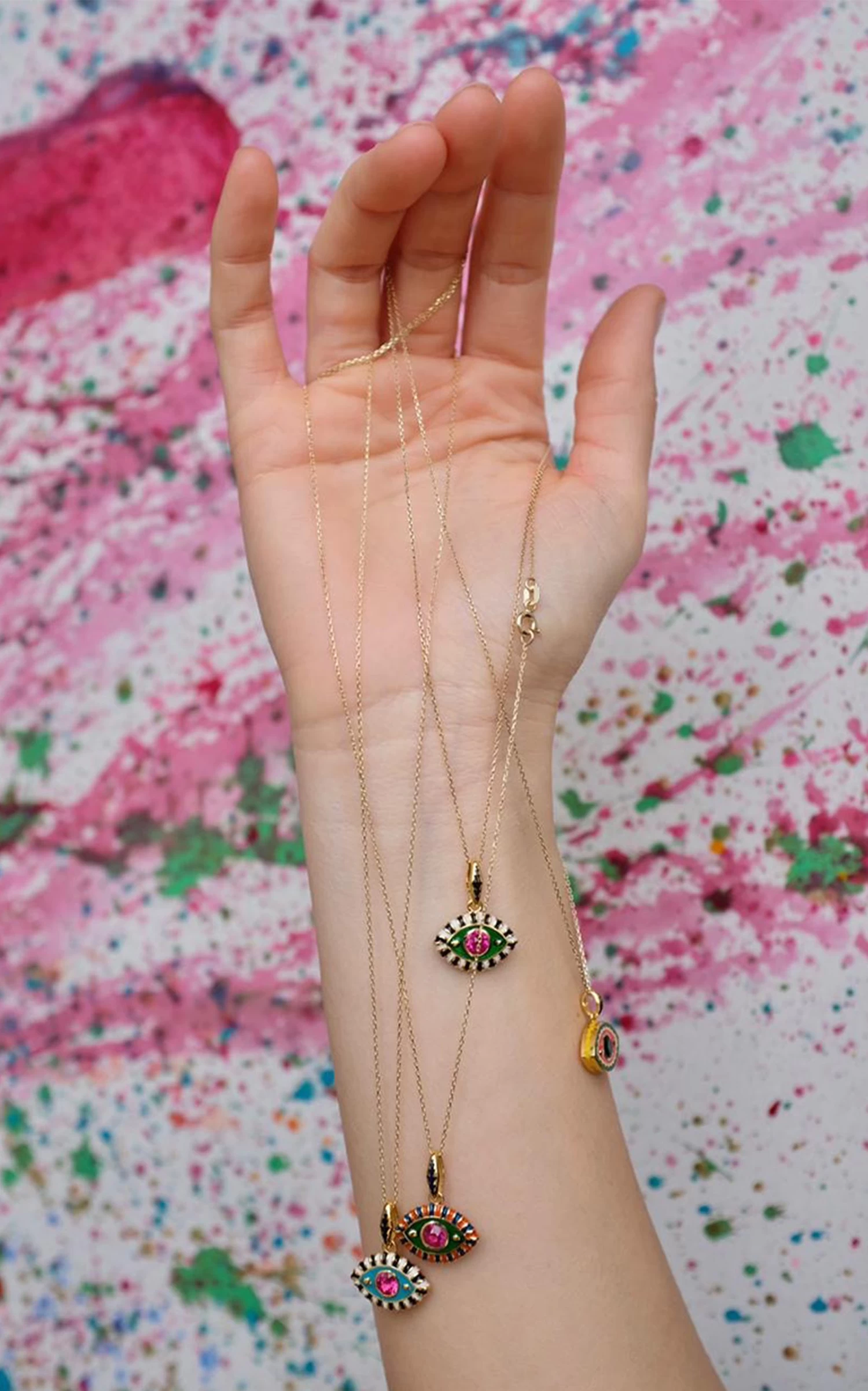 14K Gold Life In Color Pendant 3 14K Gold Life In Color Pendant