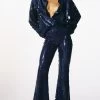 Colette Sequin Flared Pants 2 Colette Sequin Flared Pants -Lady Fashion Store new arrivals navy colette sequin flared pants 2