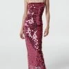 Phoenix Dress In Dark Pink Sequin 1 Phoenix Dress In Dark Pink Sequin -Lady Fashion Store new arrivals pink phoenix dress in dark pink sequin