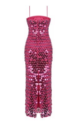 Phoenix Dress In Dark Pink Sequin -Lady Fashion Store new arrivals pink phoenix dress in dark pink sequin 2