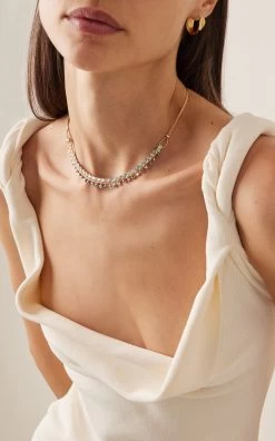 18K Yellow And White Gold Together Necklace