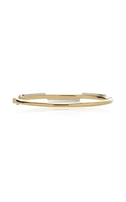 Feelings 18K Yellow And White Gold Diamond Bangle -Lady Fashion Store nikos koulis gold feelings bangle 3