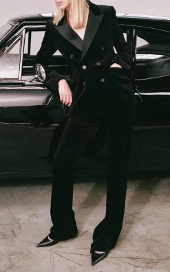 NILI LOTAN Valentine Double-Breasted Tuxedo Jacket