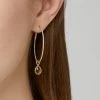 Flip 18K Gold, Citrine And Diamond Hoop Earrings -Lady Fashion Store nina runsdorf gold flip 18k gold citrine and diamond hoop earrings