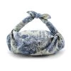 Knot Toile De Jouy Cotton Bag -Lady Fashion Store nst studio blue knot toile de jouy cotton bag
