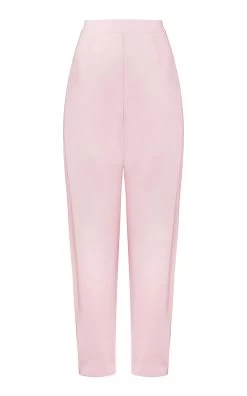 Rose Quarz Crystal-Embellished Wool Tapered Pants -Lady Fashion Store nue studio pink rose quarz crystal embellished wool tapered pants 2