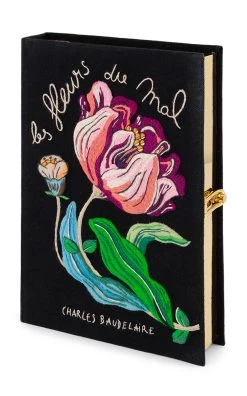 Le Fleurs Du Mal Book Clutch -Lady Fashion Store olympia le tan black le fleurs du mal book clutch 3