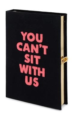 You Can't Sit With Us Book Clutch -Lady Fashion Store olympia le tan black you can t sit with us book clutch 3