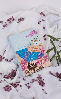 A Greek Love Story Linen Book Clutch