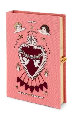 Amoureuse Book Clutch -Lady Fashion Store olympia le tan pink amoureuse book clutch 3