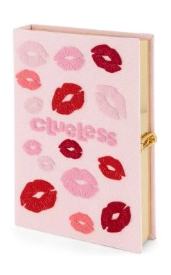 Clueless Kisses Book Clutch -Lady Fashion Store olympia le tan pink clueless kisses book clutch 3