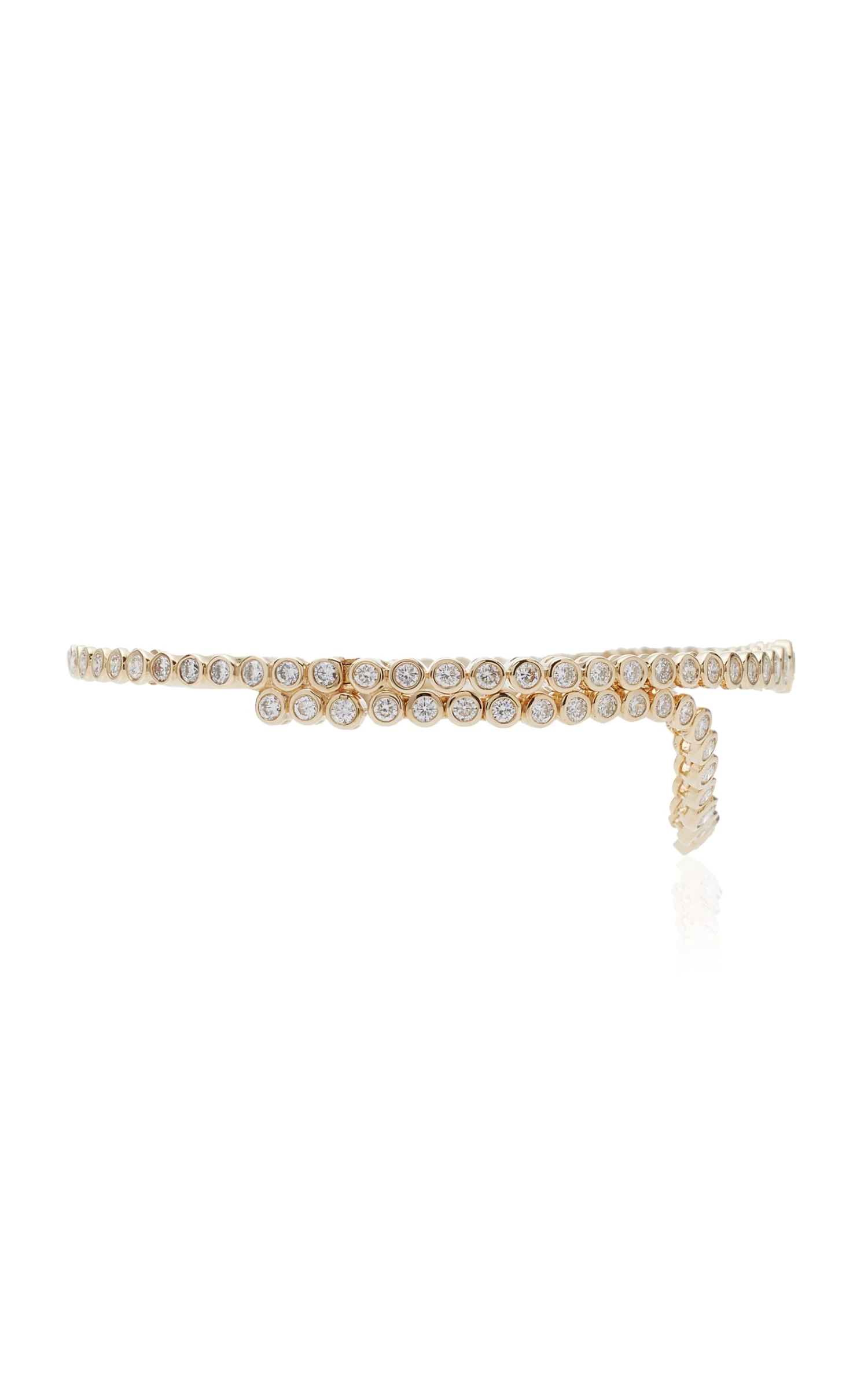 Lumiere 14K Yellow Gold Diamond Cuff 5 Lumiere 14K Yellow Gold Diamond Cuff - Image 3