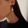 Oscar De La Renta Lil Bobbi Crystal Earrings -Lady Fashion Store oscar de la renta black lil bobbi earring
