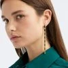 Oscar De La Renta Crystal Baguette Strand Earrings 2 Oscar De La Renta Crystal Baguette Strand Earrings -Lady Fashion Store oscar de la renta green crystal baguette strand earrings