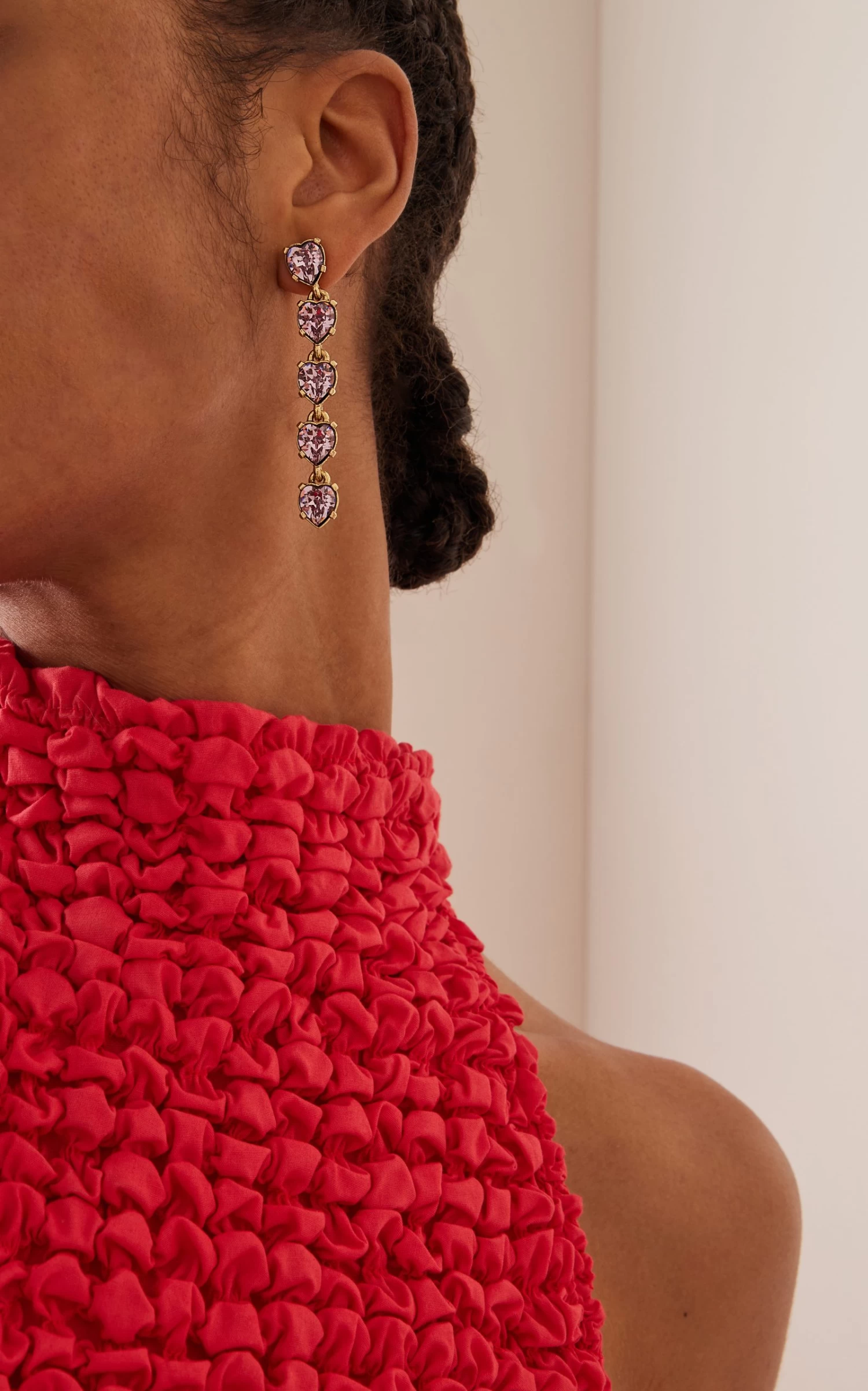 Oscar De La Renta Heart Drop Earrings 3 Oscar De La Renta Heart Drop Earrings