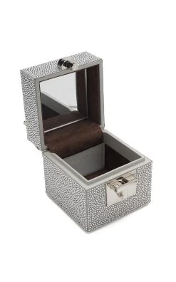 Oscar De La Renta Alibi Cube Crystal Top Handle Bag -Lady Fashion Store oscar de la renta silver alibi cube crystal top handle bag 3