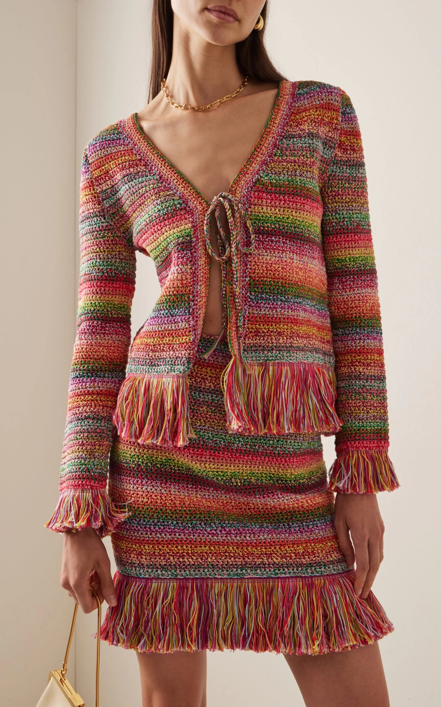 Oscar De La Renta Fringed Crochet Jacket 3 Oscar De La Renta Fringed Crochet Jacket