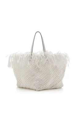 Oscar De La Renta Square Medium Raffia Tote Bag 13 Oscar De La Renta Square Medium Raffia Tote Bag -Lady Fashion Store oscar de la renta white square medium raffia tote 4