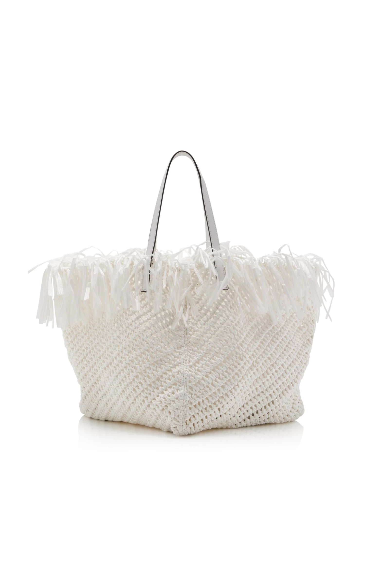 Oscar De La Renta Square Medium Raffia Tote Bag 7 Oscar De La Renta Square Medium Raffia Tote Bag - Image 5