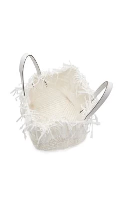 Oscar De La Renta Square Medium Raffia Tote Bag 14 Oscar De La Renta Square Medium Raffia Tote Bag -Lady Fashion Store oscar de la renta white square medium raffia tote 5