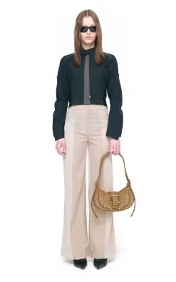 Hobo Brocle Studded Suede Shoulder Bag