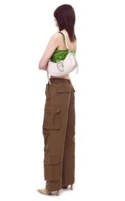 Hobo Brocle Denim Leather Shoulder Bag -Lady Fashion Store osoi neutral hobo brocle denim leather shoulder bag 2 10