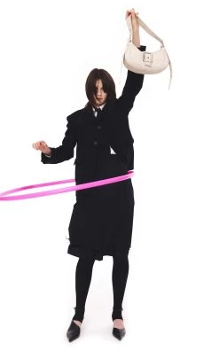 Hobo Brocle Denim Leather Shoulder Bag -Lady Fashion Store osoi neutral hobo brocle denim leather shoulder bag 2 8