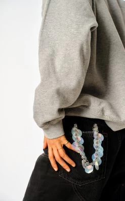 Sequined Wristlet Phone Case/Cord Set -Lady Fashion Store ossa metallic paillette ballchain wristlet 6