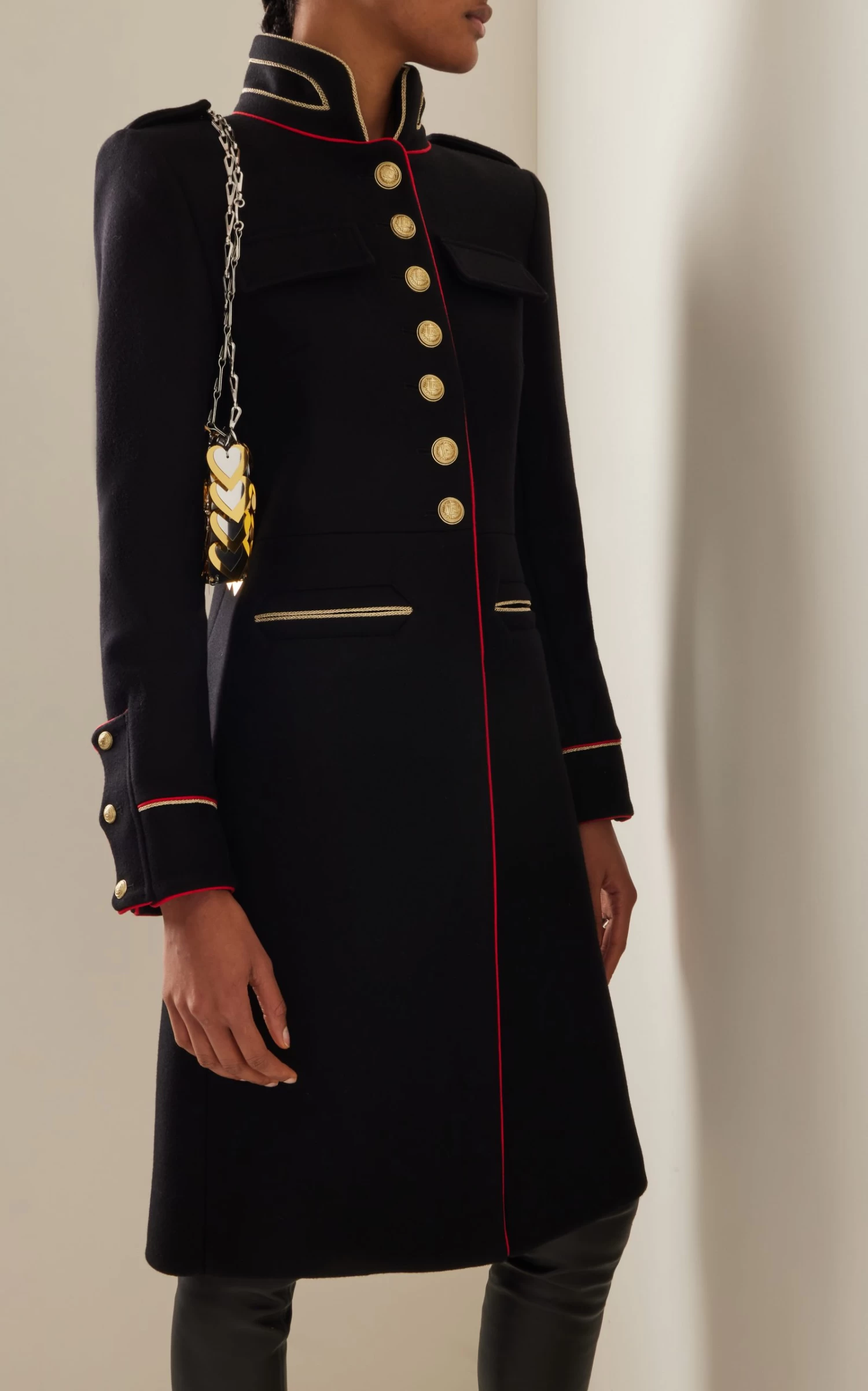 Paco Rabanne Fitted Wool-Blend Coat 4 Paco Rabanne Fitted Wool-Blend Coat - Image 2