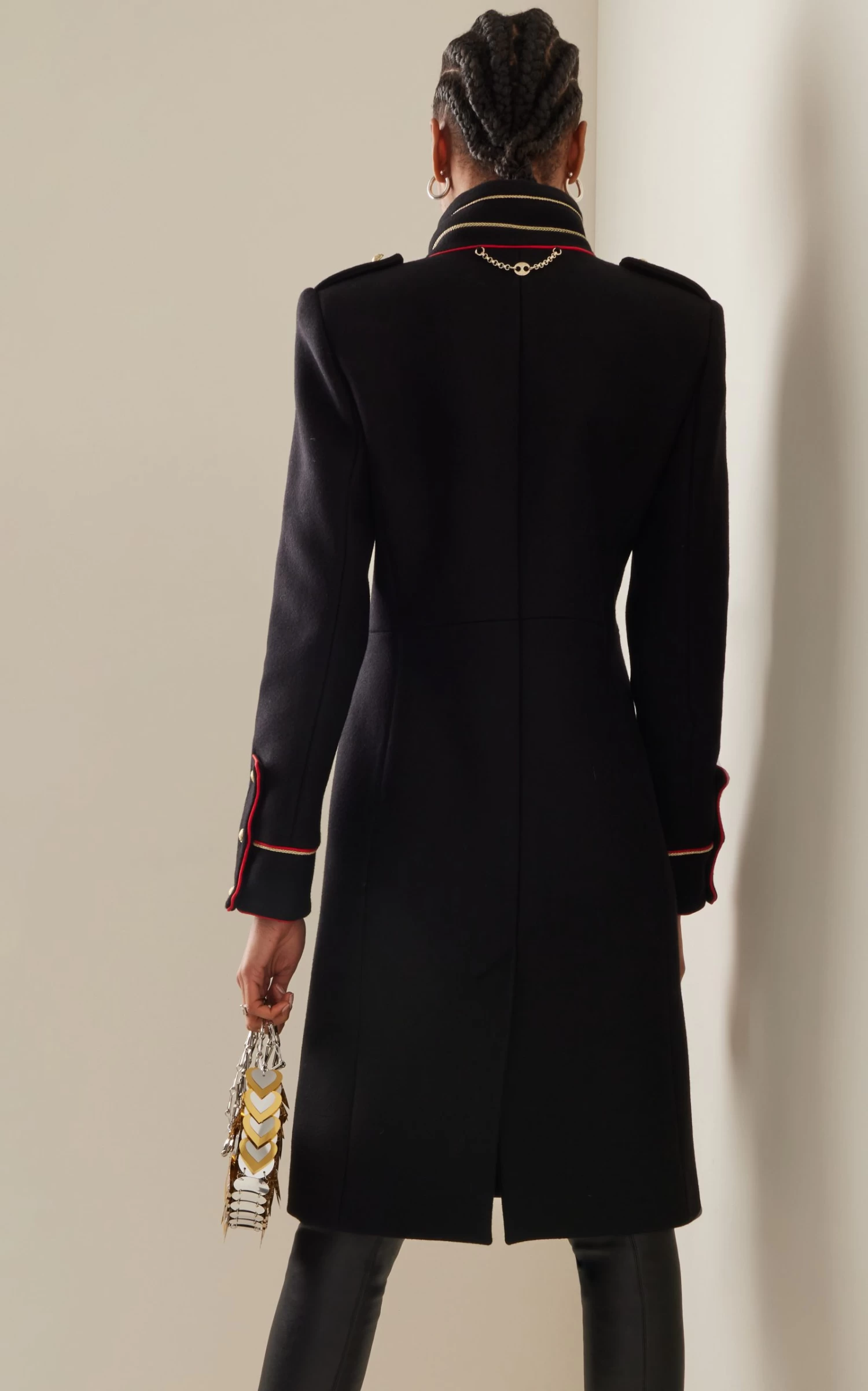 Paco Rabanne Fitted Wool-Blend Coat 5 Paco Rabanne Fitted Wool-Blend Coat - Image 3