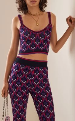 Paco Rabanne Printed Cropped Top