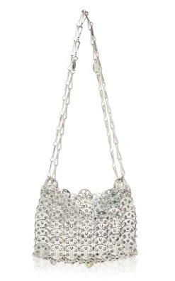Paco Rabanne 1969 Nano Gem-Embellished Chainmail Bag -Lady Fashion Store paco rabanne silver 1970 nano gem embellished brass shoulder bag 2
