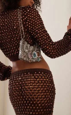 Paco Rabanne 1969 Nano Gem-Embellished Chainmail Bag