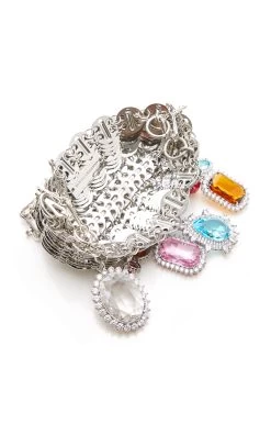 Paco Rabanne 1969 Nano Gem-Embellished Chainmail Bag -Lady Fashion Store paco rabanne silver 1970 nano gem embellished brass shoulder bag 3