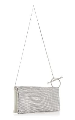 Paco Rabanne Exclusive Mesh Leather Clutch -Lady Fashion Store paco rabanne silver exclusive mesh clutch 2