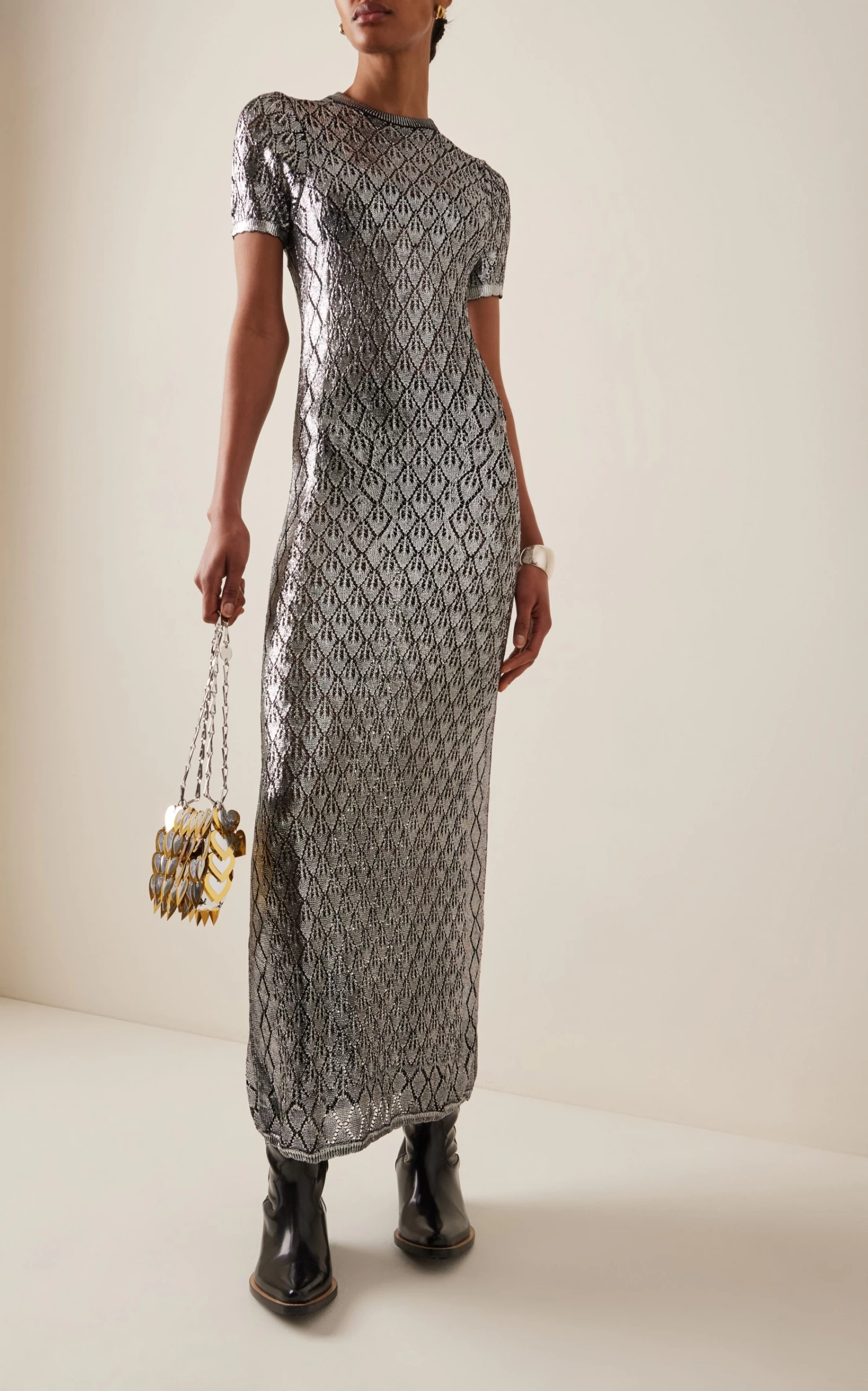 Paco Rabanne Metallic Maxi Dress 4 Paco Rabanne Metallic Maxi Dress - Image 2