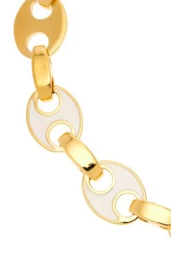Paco Rabanne Enameled Eight Gold-Tone Necklace 7 Paco Rabanne Enameled Eight Gold-Tone Necklace -Lady Fashion Store paco rabanne white enameled eight gold tone necklace 2