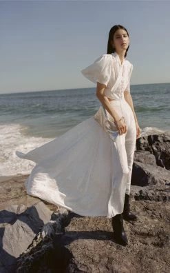 Paco Rabanne Exclusive Crystal-Embellished Satin Maxi Skirt