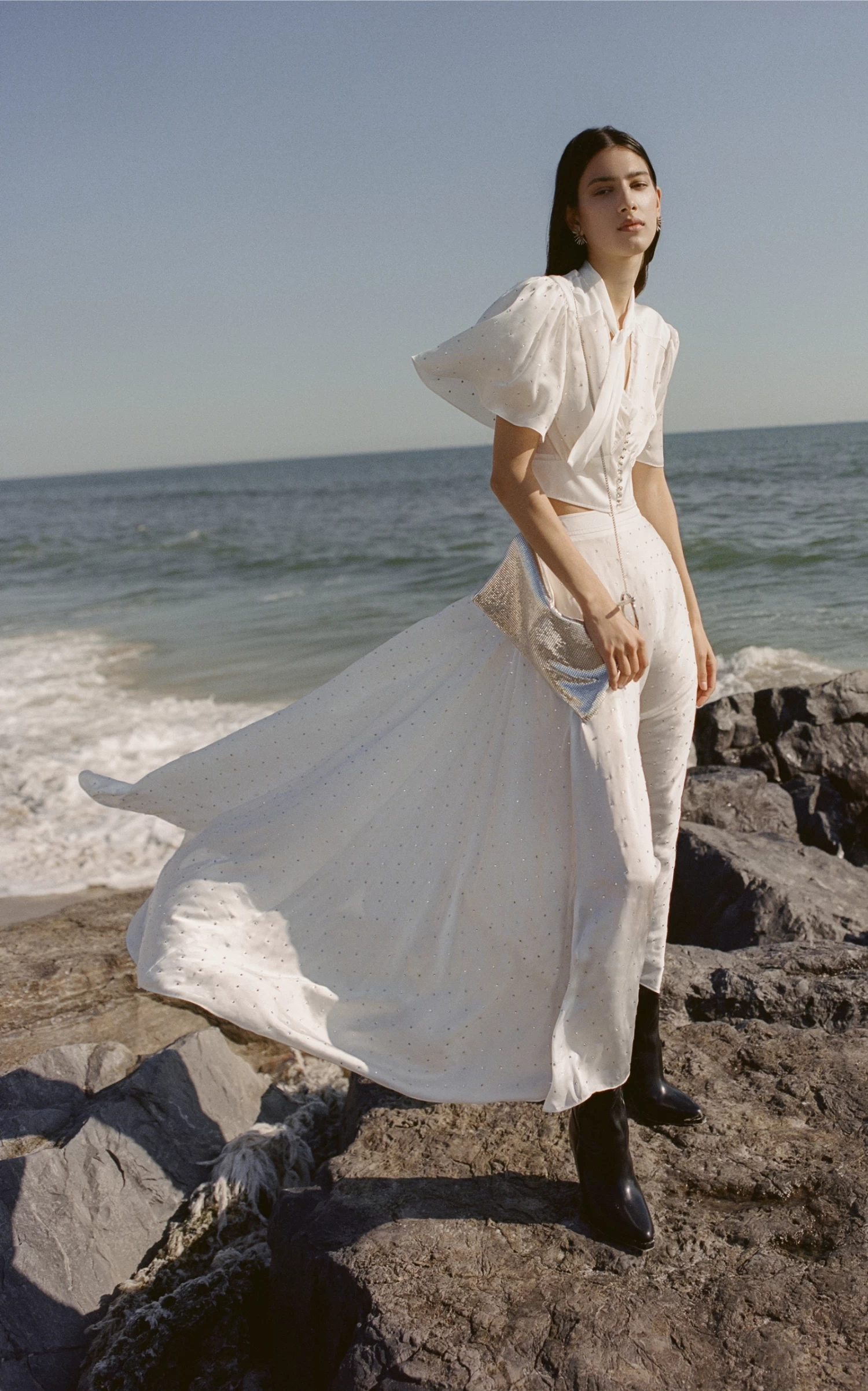 Paco Rabanne Exclusive Crystal-Embellished Satin Maxi Skirt 3 Paco Rabanne Exclusive Crystal-Embellished Satin Maxi Skirt