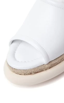 Paloma Barcelo Samba Leather Sandals -Lady Fashion Store paloma barcelo white samba leather sandals 2