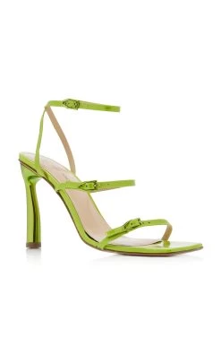 Slinky Patent Leather Sandals 11 Slinky Patent Leather Sandals -Lady Fashion Store paul andrew lime green slinky sandal 4