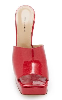 Arc Glittered Patent Leather Platform Mules 7 Arc Glittered Patent Leather Platform Mules -Lady Fashion Store paul andrew red arc platform 1
